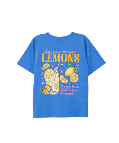 Kids Life Gave Me Some Lemons Double Sided Cotton Christian T-shirt