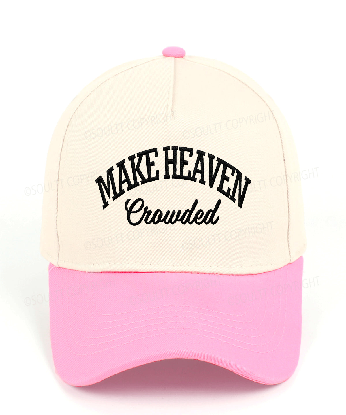Make Heaven Crowded Embroidered Christian Trucker Hat