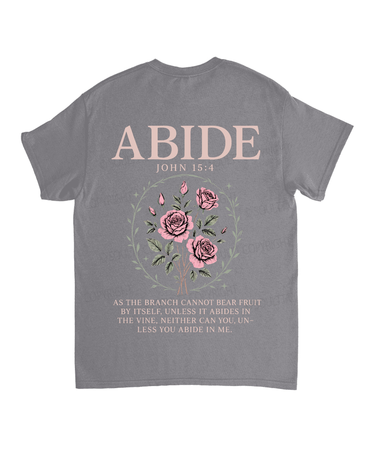 Abide Double Sided Unisex Cotton Christian T-Shirt