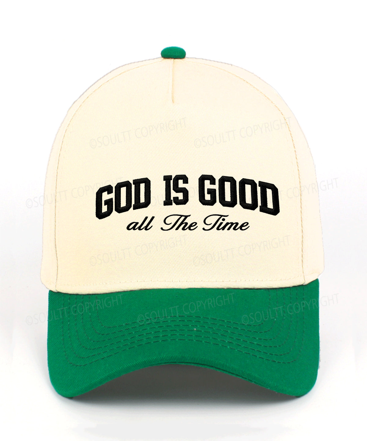 God Is Good All The Time Embroidered Christian Trucker Hat