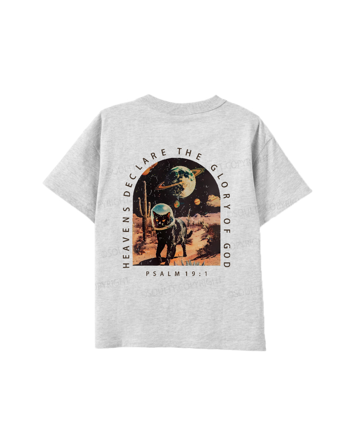 Kids Heavens Declare The Glory Of God Double Sided Cotton Christian T-shirt