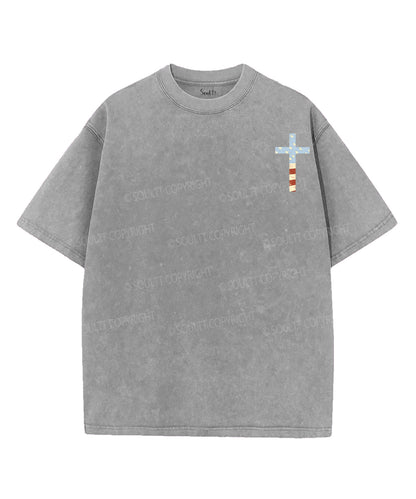 There Is Freedom Double Sided Unisex Washed Christian T-shirt