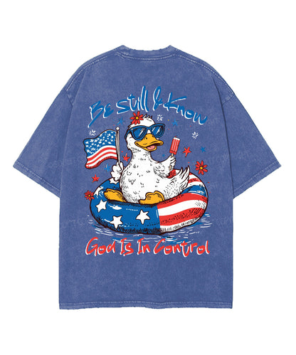 Be Still & Know Double Sided Unisex Washed Christian T-shirt