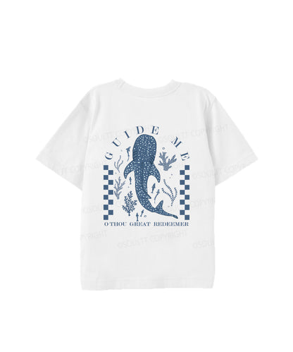 Kids Guide Me ,O Thou Great Redeemer Double Sided Cotton Christian T-shirt