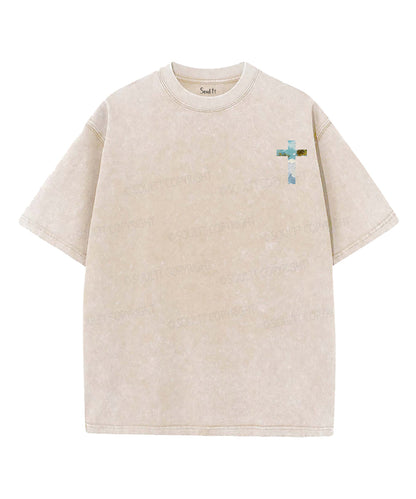 Rooted In Christ Double Sided Unisex Washed Christian T-shirt