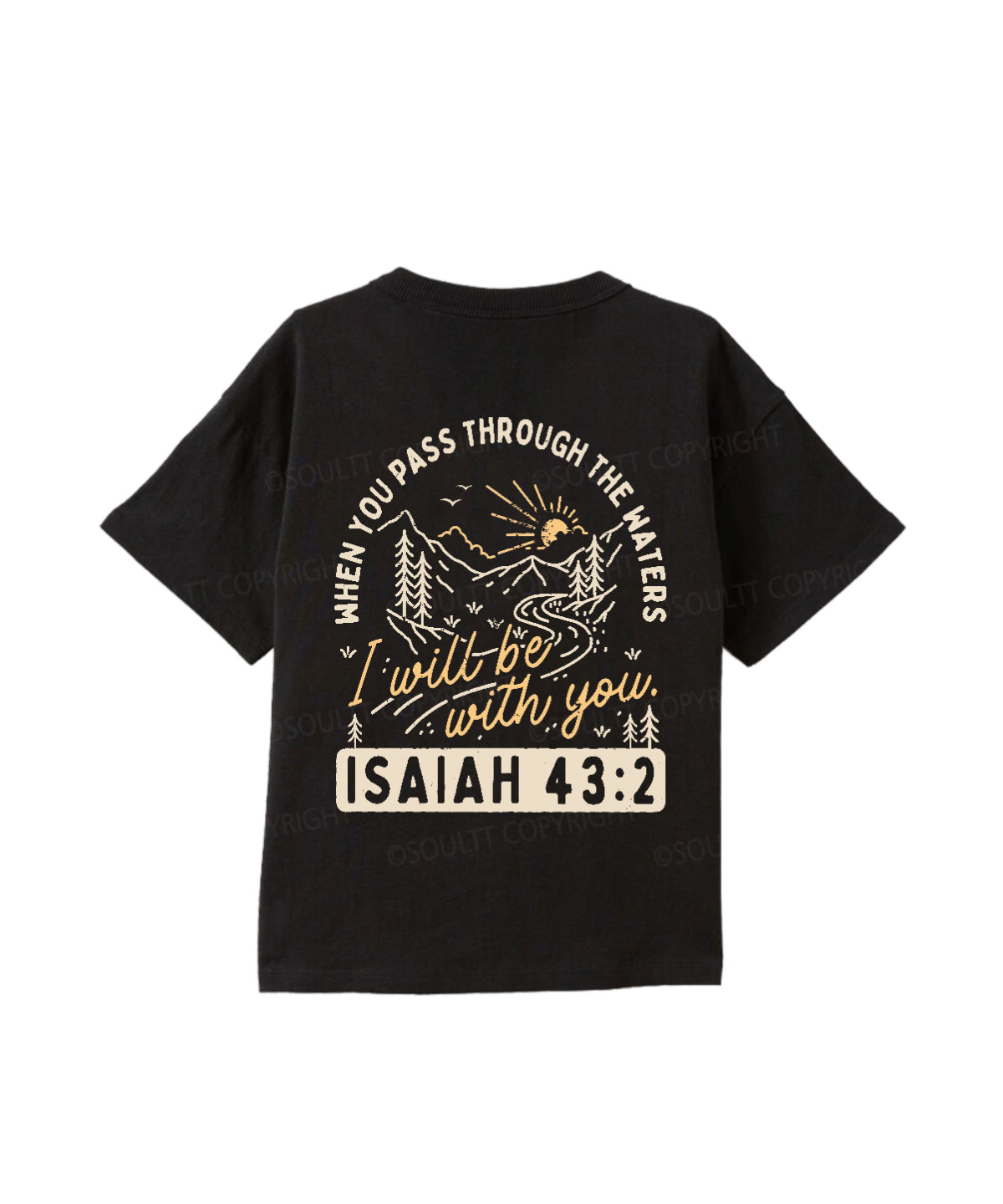 Kids I Will Be With You Double Sided Cotton Christian T-shirt