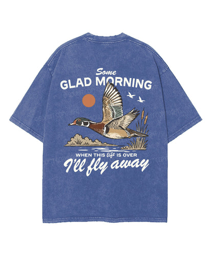 Some Glad Morning Double Sided Unisex Washed Christian T-shirt