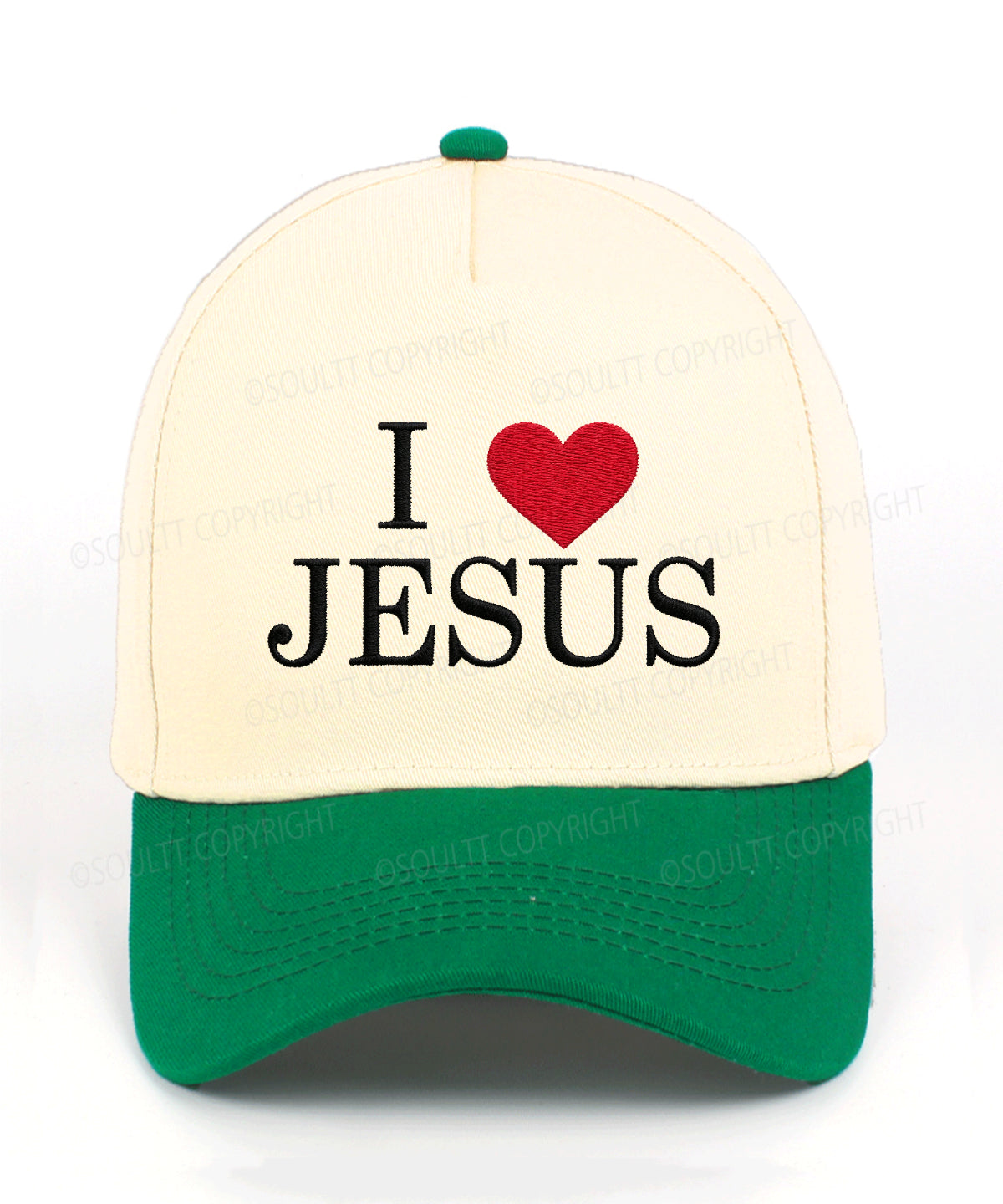 I Love Jesus Embroidered Christian Trucker Hat