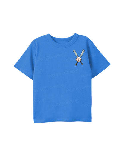 Kids Jesus And Baseball Double Sided Cotton Christian T-shirt