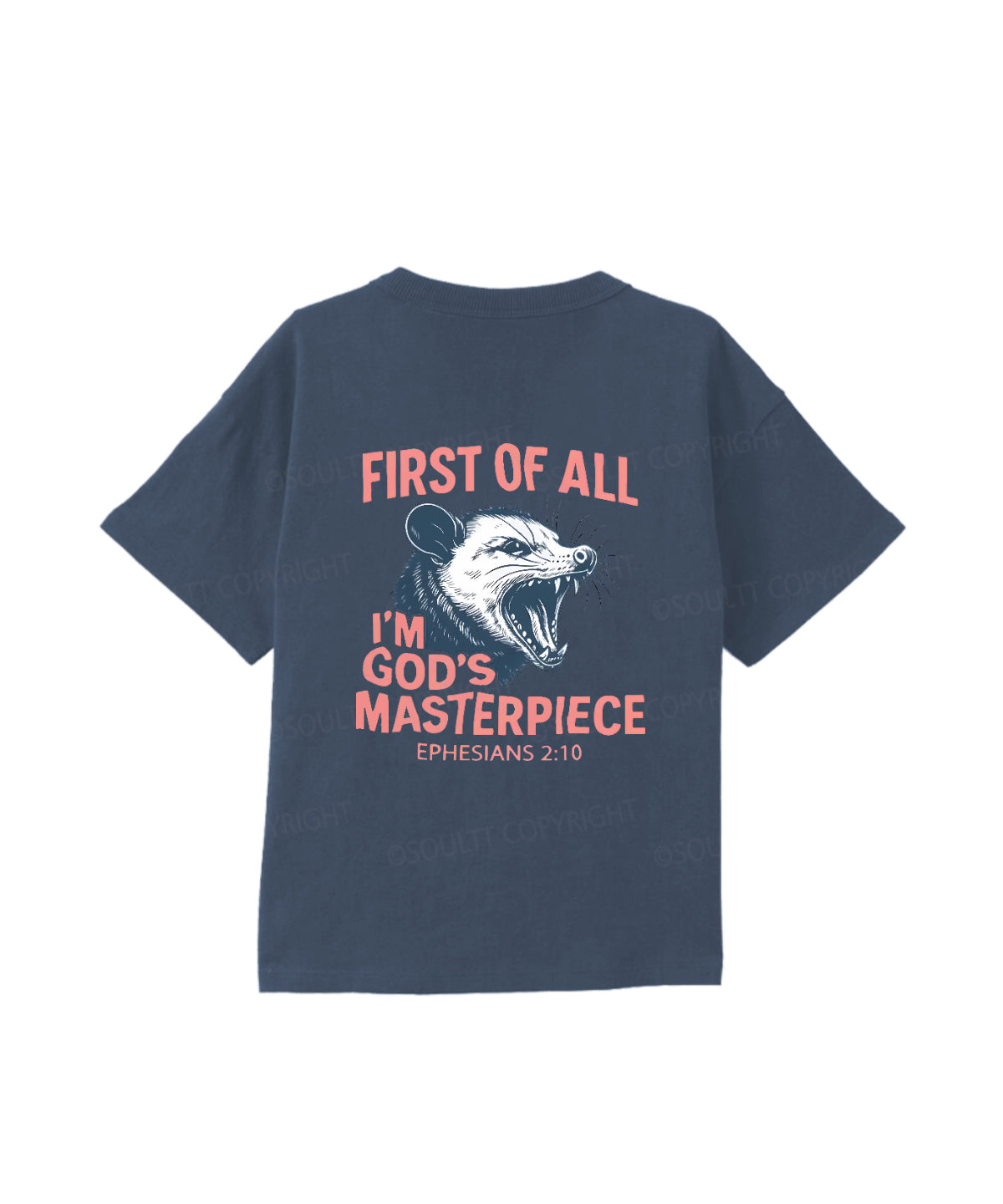 Kids First Of All I'm God's Masterpiece Double Sided Cotton Christian T-shirt