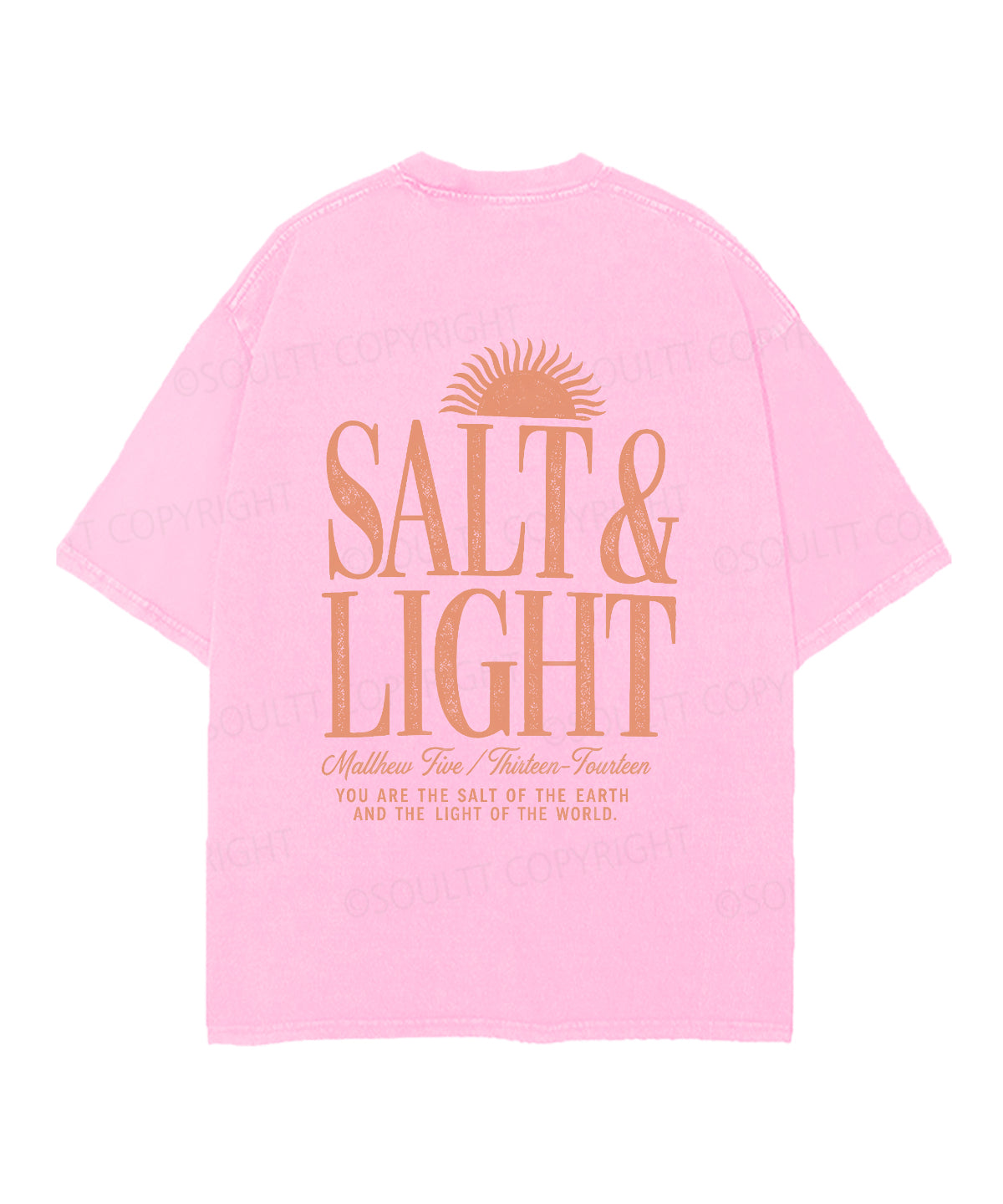 Salt & Light Double Sided Unisex Christian Washed T-Shirt & Shorts