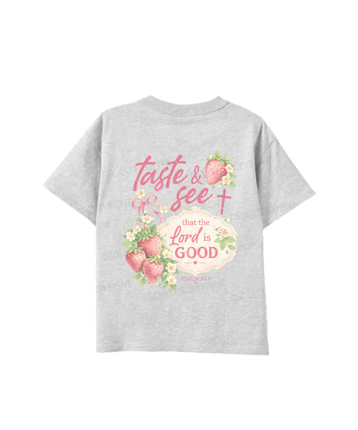 Kids The Lord Is Good Double Sided Cotton Christian T-shirt