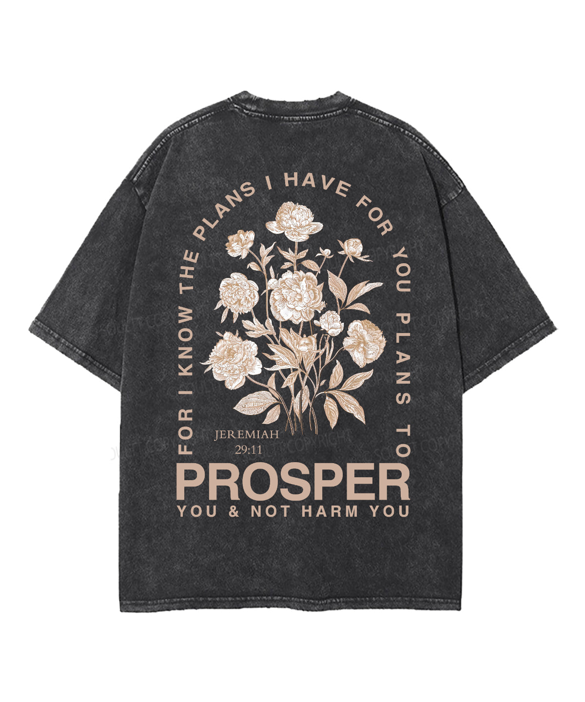 The Plans I Hane For You Double Sided Unisex Washed Christian T-shirt