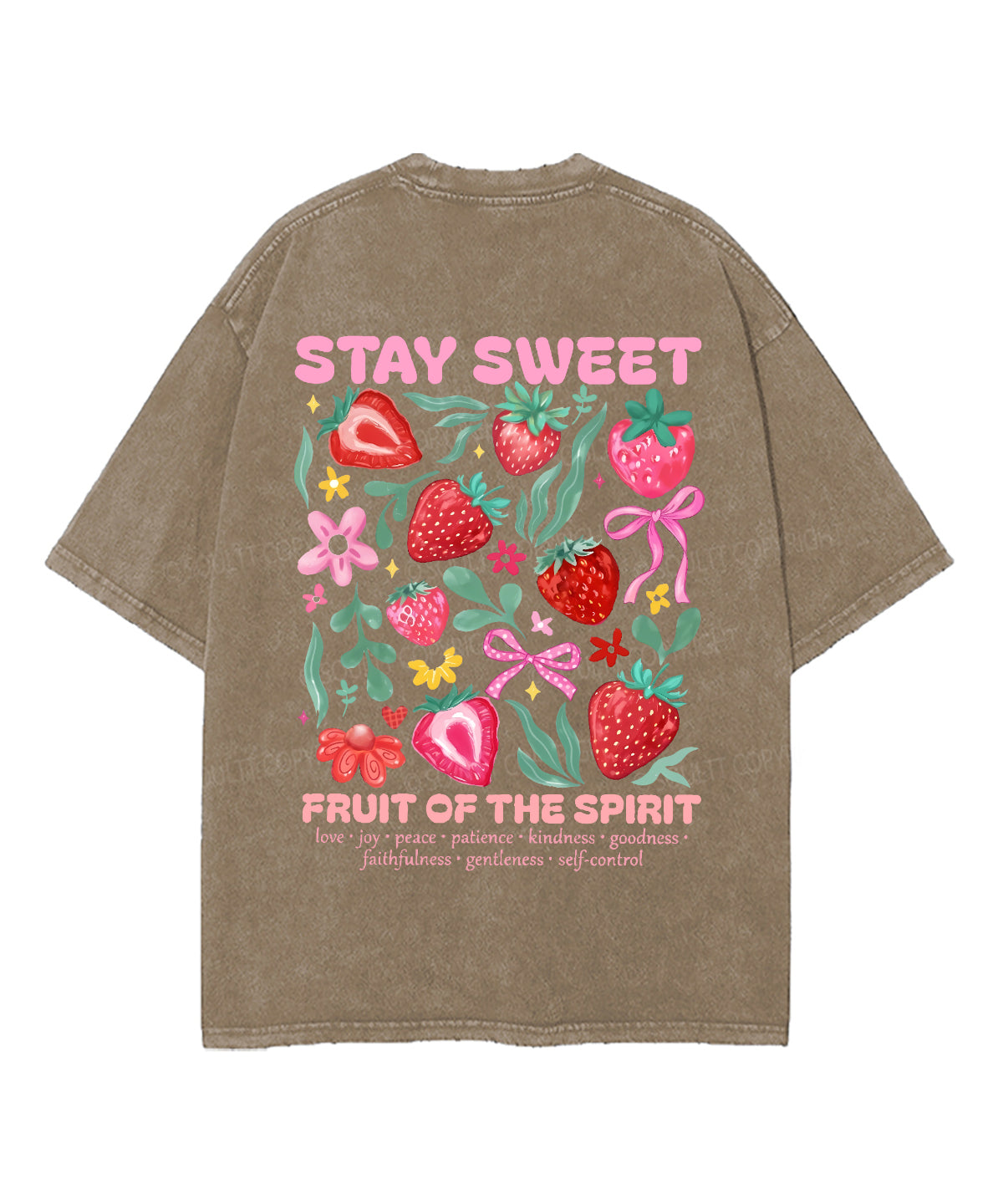 Fruit Of The Spirit Double Sided Unisex Washed Christian T-shirt