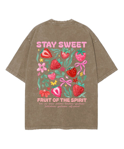 Fruit Of The Spirit Double Sided Unisex Washed Christian T-shirt
