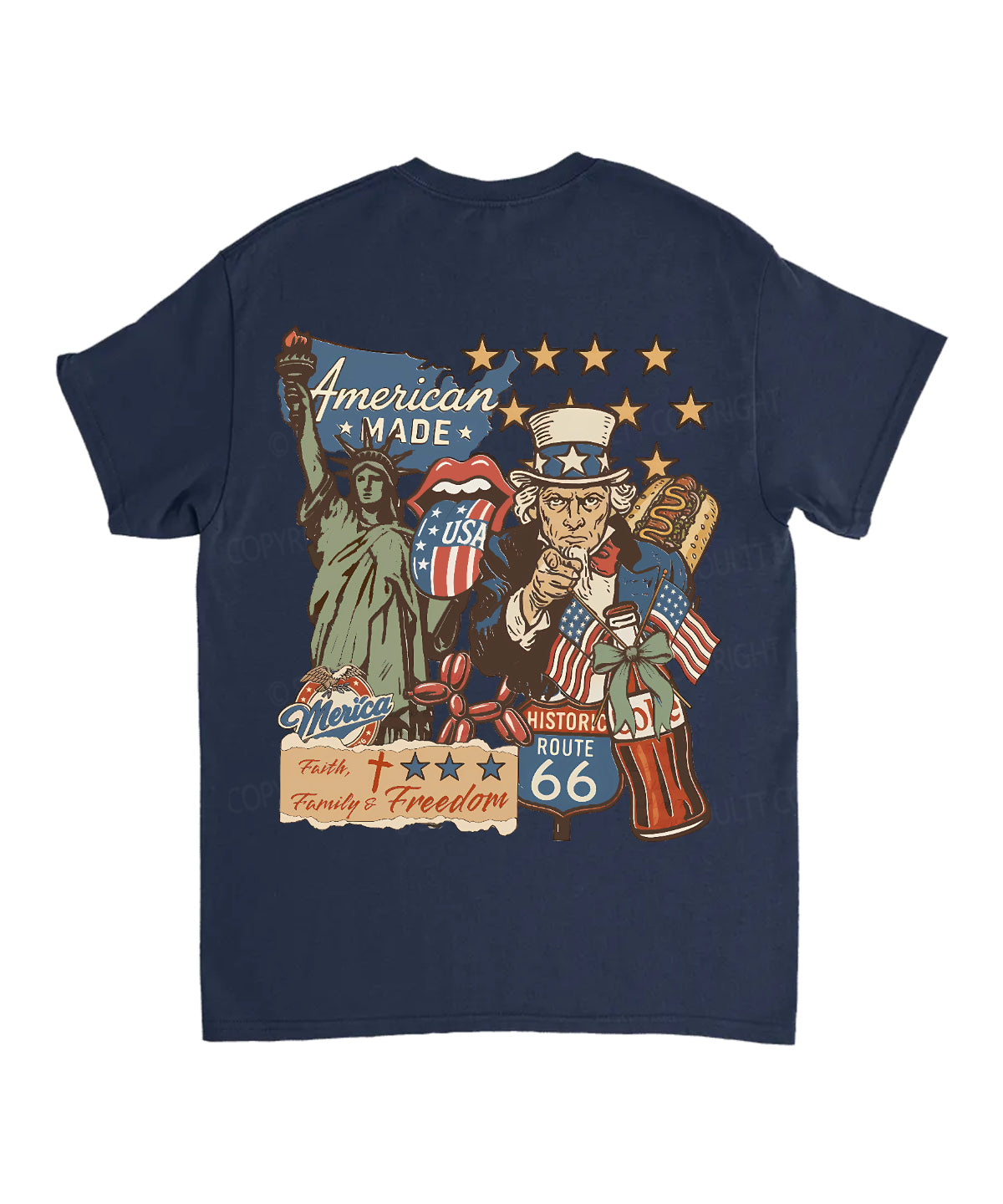 Faith, Family, Freedom Double Sided Unisex Cotton Christian T-Shirt