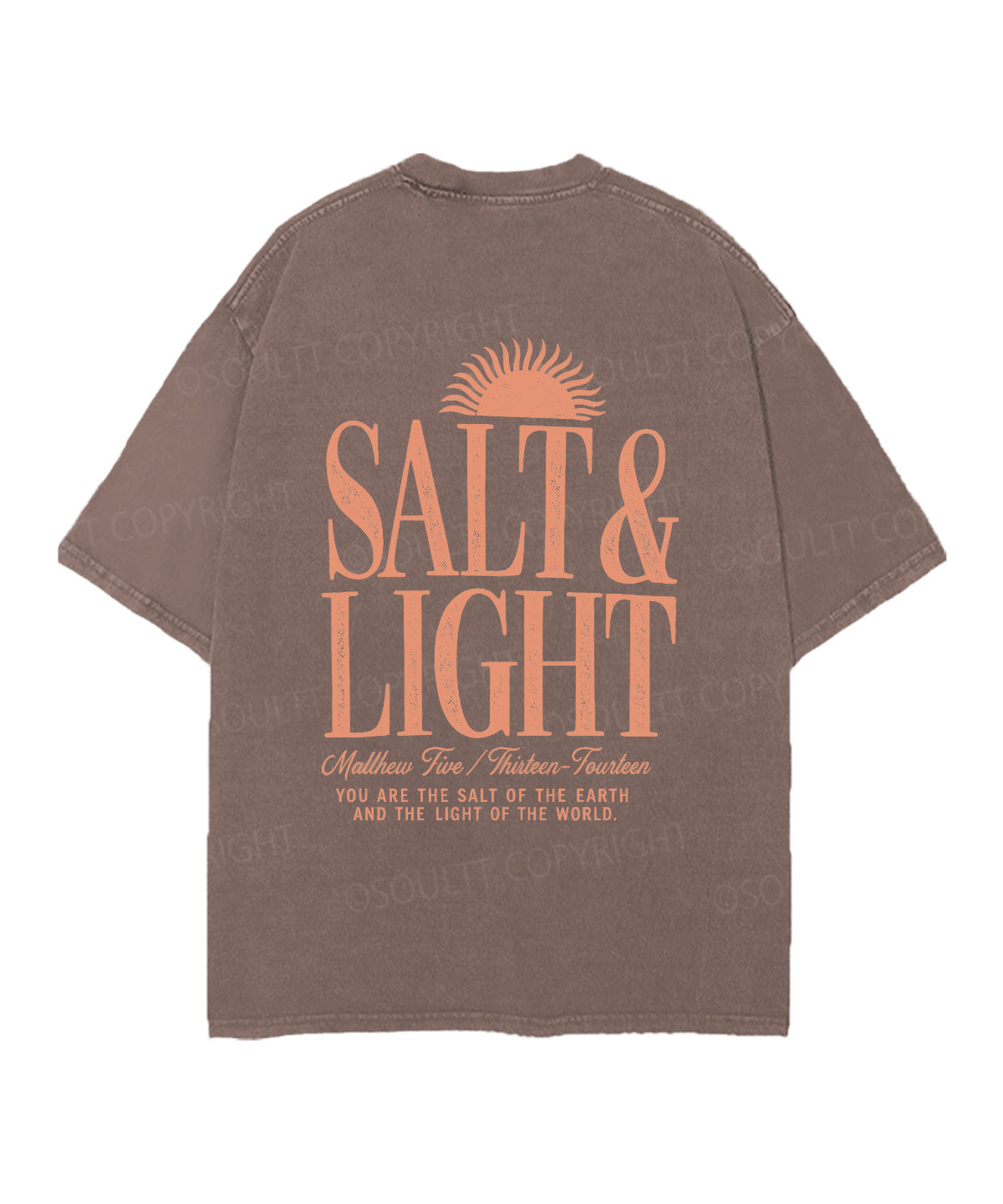 Salt & Light Double Sided Unisex Christian Washed T-Shirt & Shorts