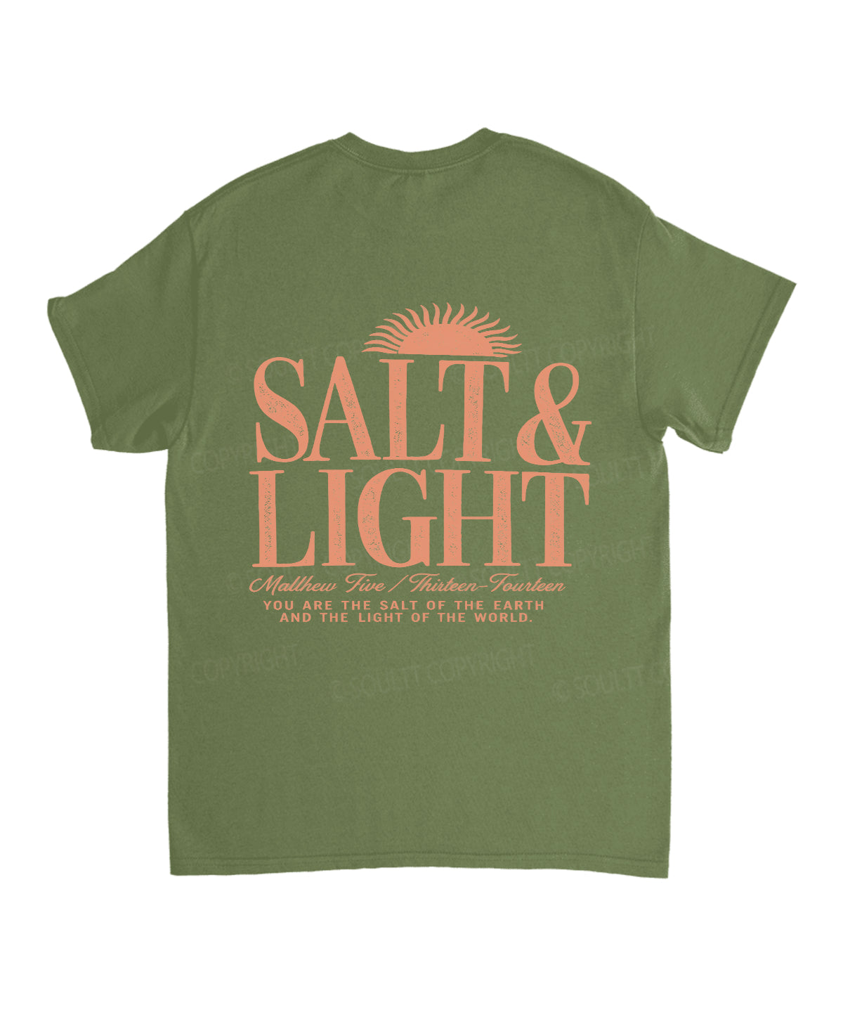 Salt & Light Double Sided Unisex Cotton Christian T-Shirt