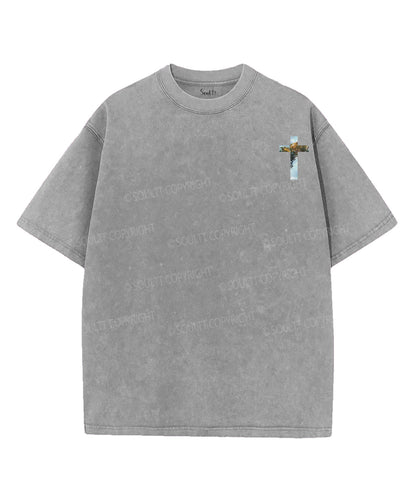 Rooted In Christ Double Sided Unisex Washed Christian T-shirt