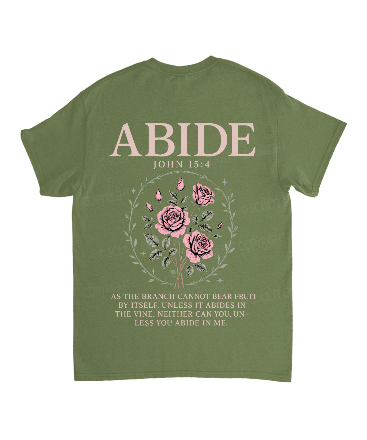 Abide Double Sided Unisex Cotton Christian T-Shirt