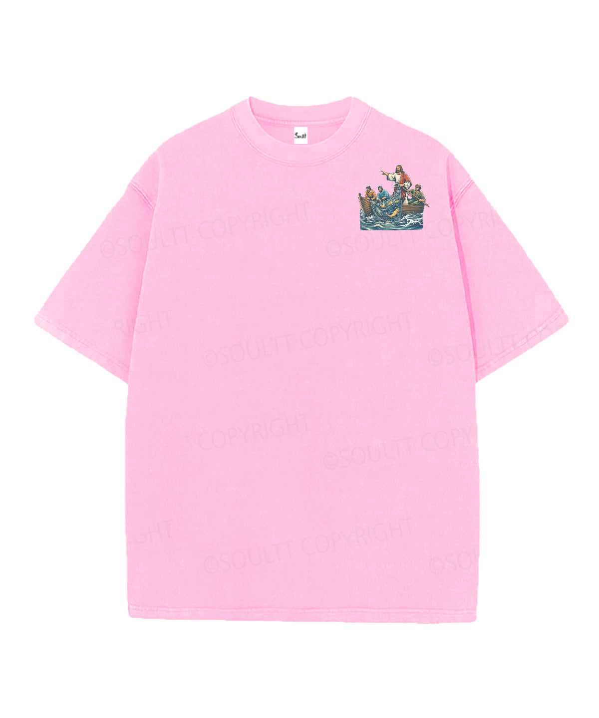 We're Going Fishing Double Sided Unisex Christian Washed T-Shirt & Shorts