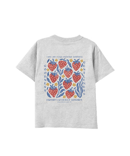 Kids Fruit Of The Spirit Double Sided Cotton Christian T-shirt