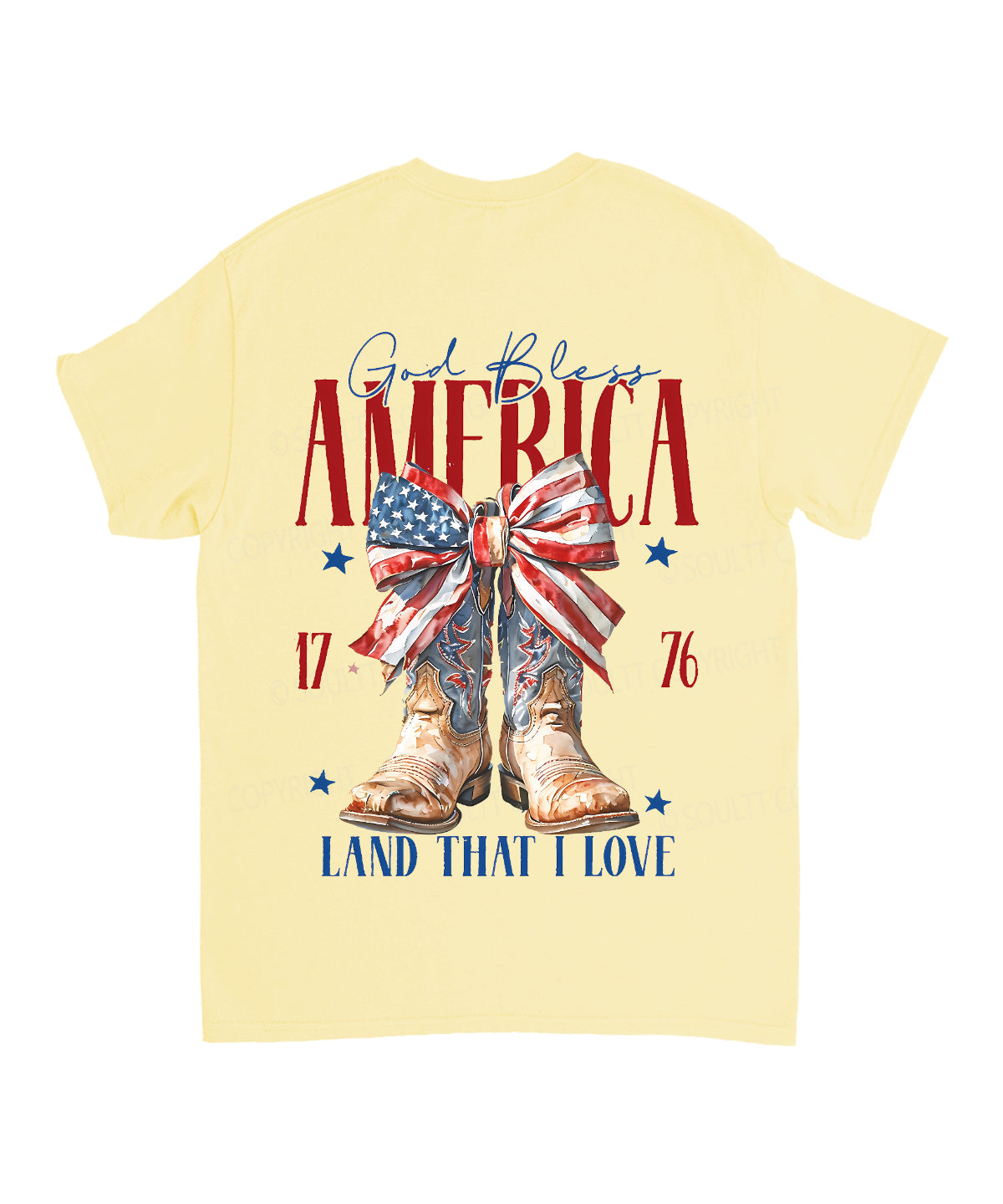 God Bless America Double Sided Unisex Cotton Christian T-Shirt
