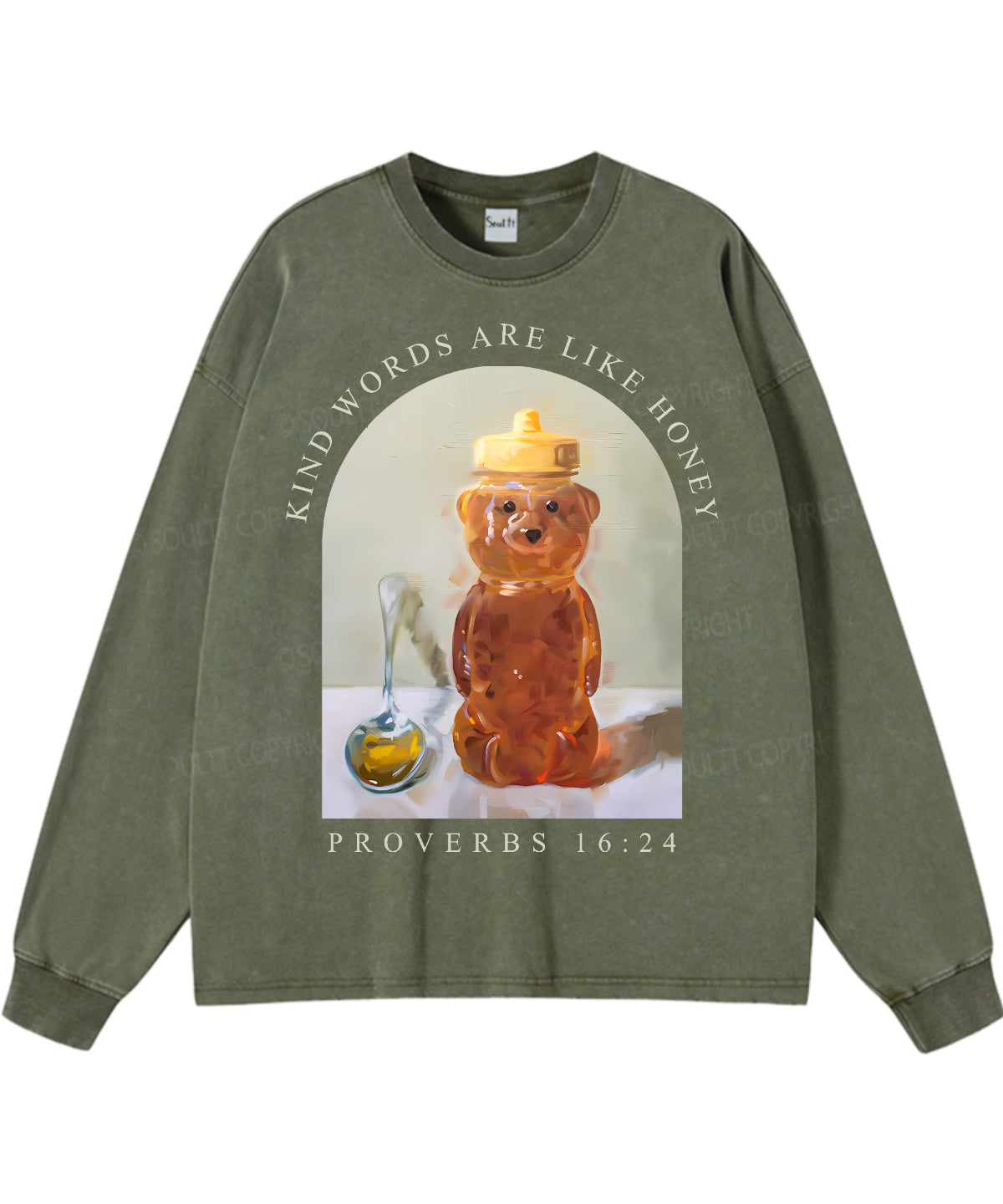 Kind Words Are Like Honey Washed Christian Long-sleeve T-shirt