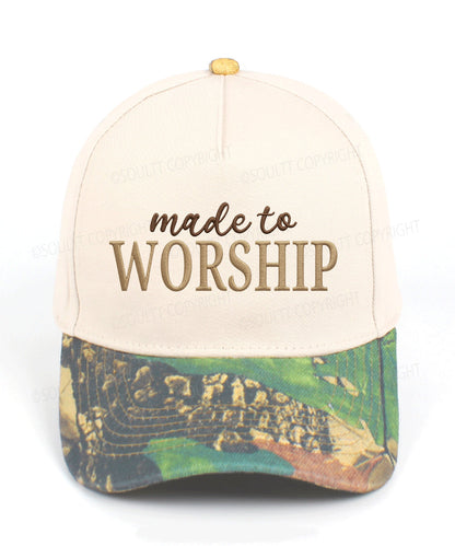 Made To Worship Embroidered Christian Trucker Hat