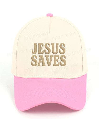 Jesus Saves Embroidered Christian Trucker Hat
