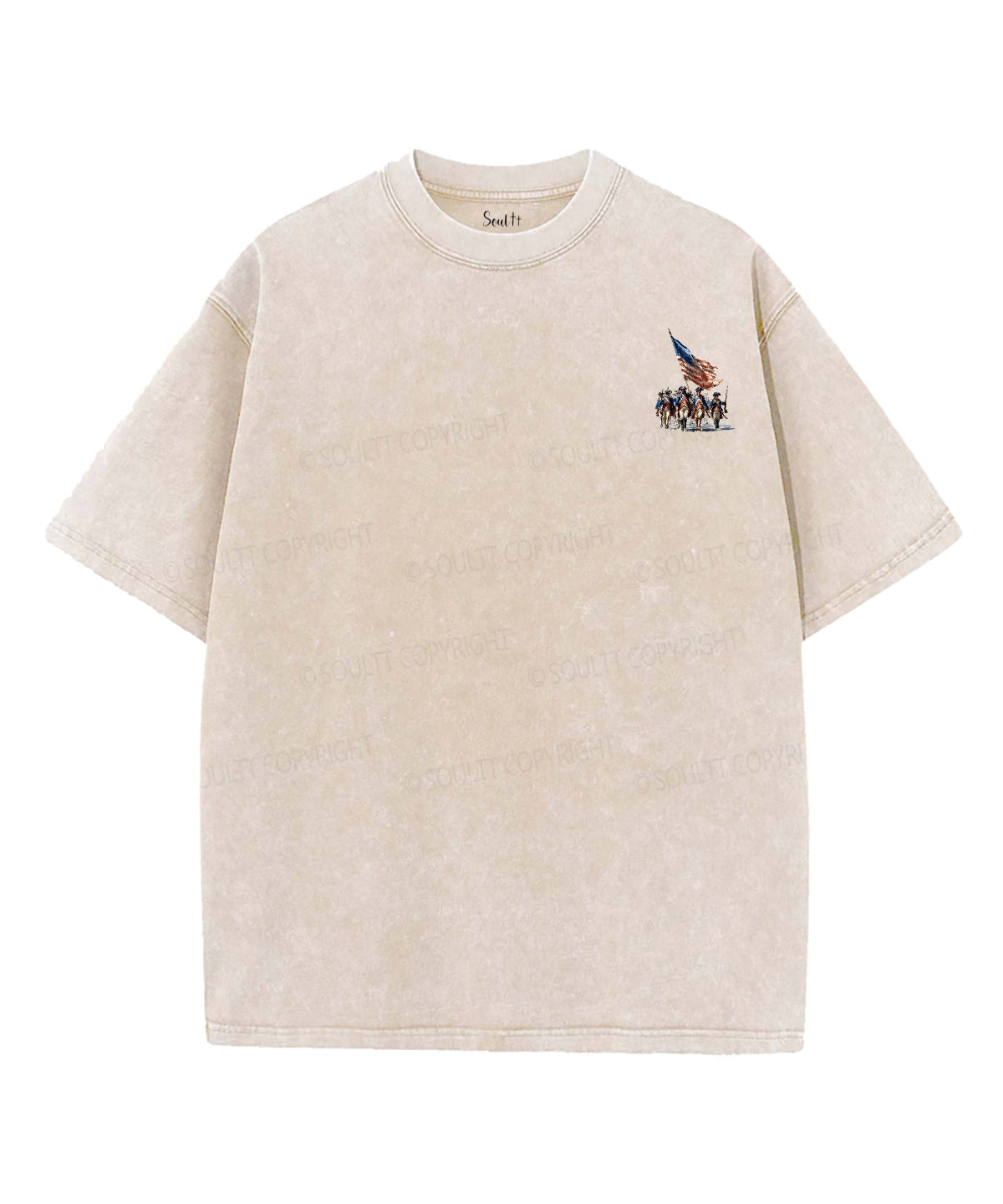 250 Years America Anniversary Double Sided Unisex Washed Christian T-shirt