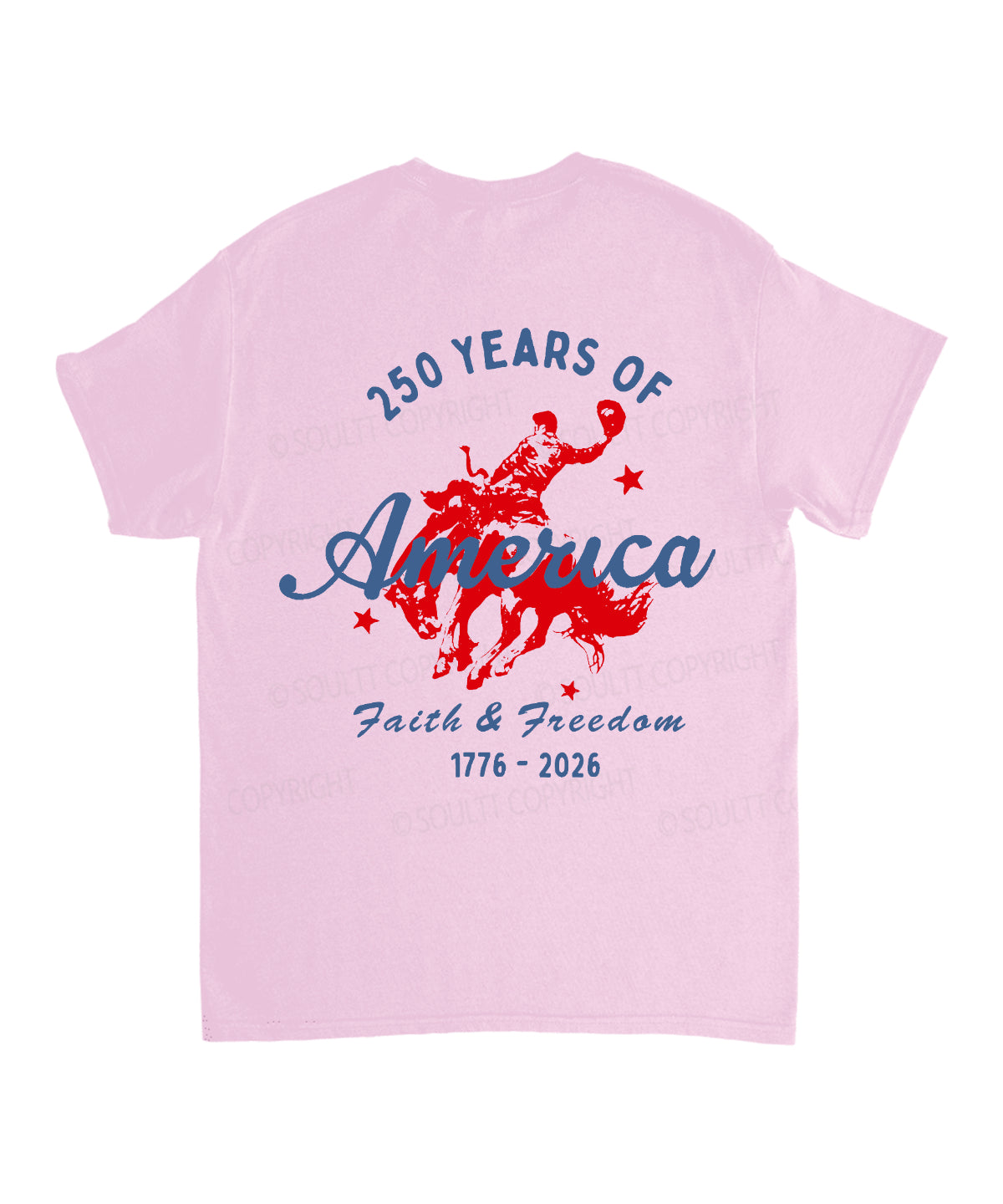 250 Years America Anniversary Double Sided Unisex Cotton Christian T-Shirt