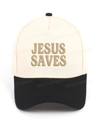 Jesus Saves Embroidered Christian Trucker Hat