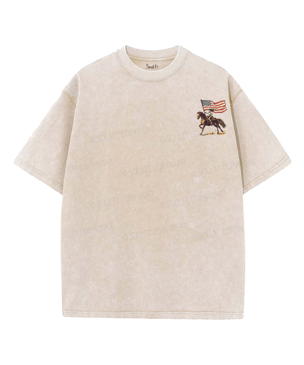 One Nation Under God Double Sided Unisex Washed Christian T-shirt