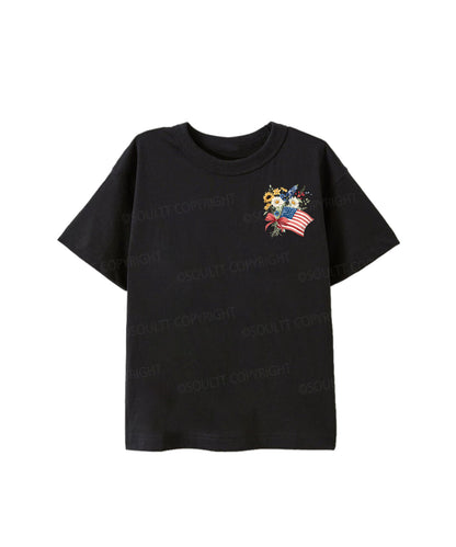 Kids 250 Years America Anniversary Double Sided Cotton Christian T-shirt