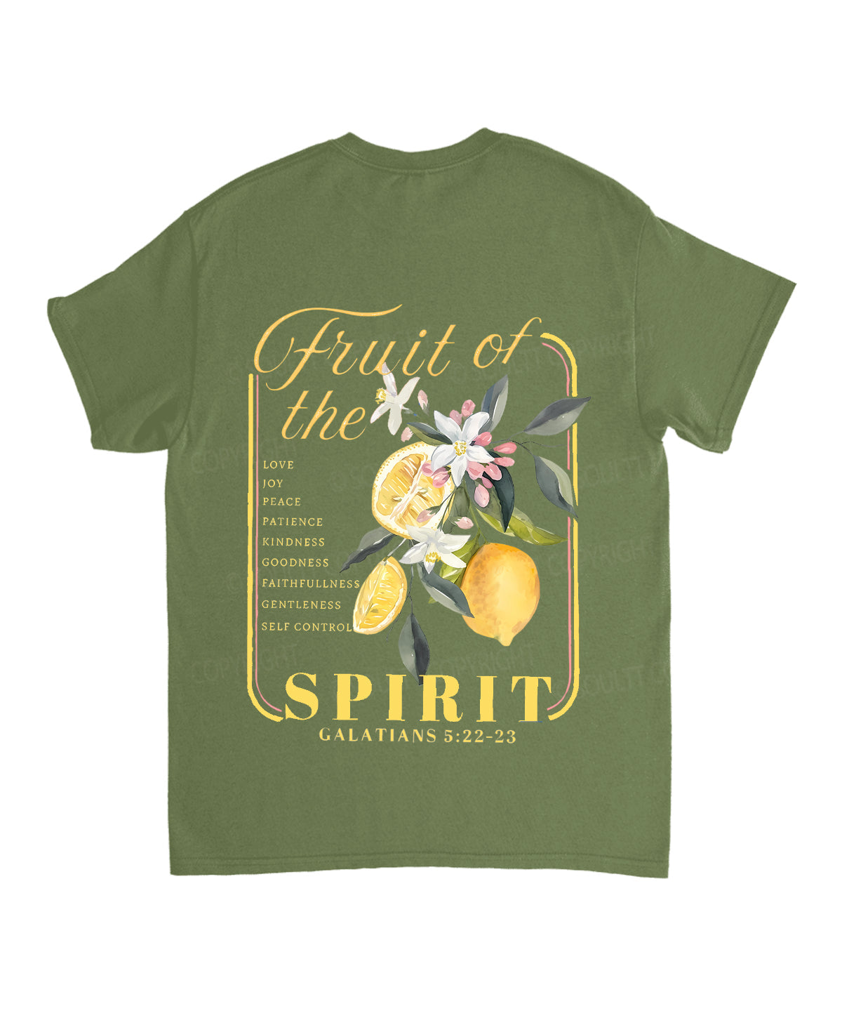 Fruit Of The Spirit Double Sided Unisex Cotton Christian T-Shirt
