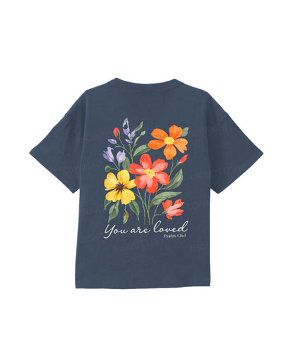 Kids You Are Loved Double Sided Cotton Christian T-shirt