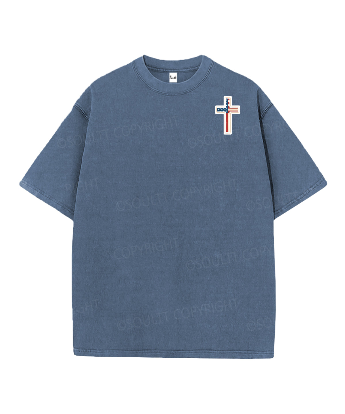 Hooked On Jesus Double Sided Unisex Christian Washed T-Shirt & Shorts