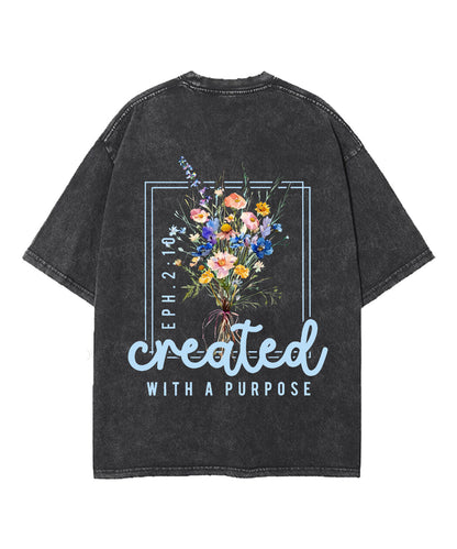 Created For Such A Time Double Sided Unisex Washed Christian T-shirt