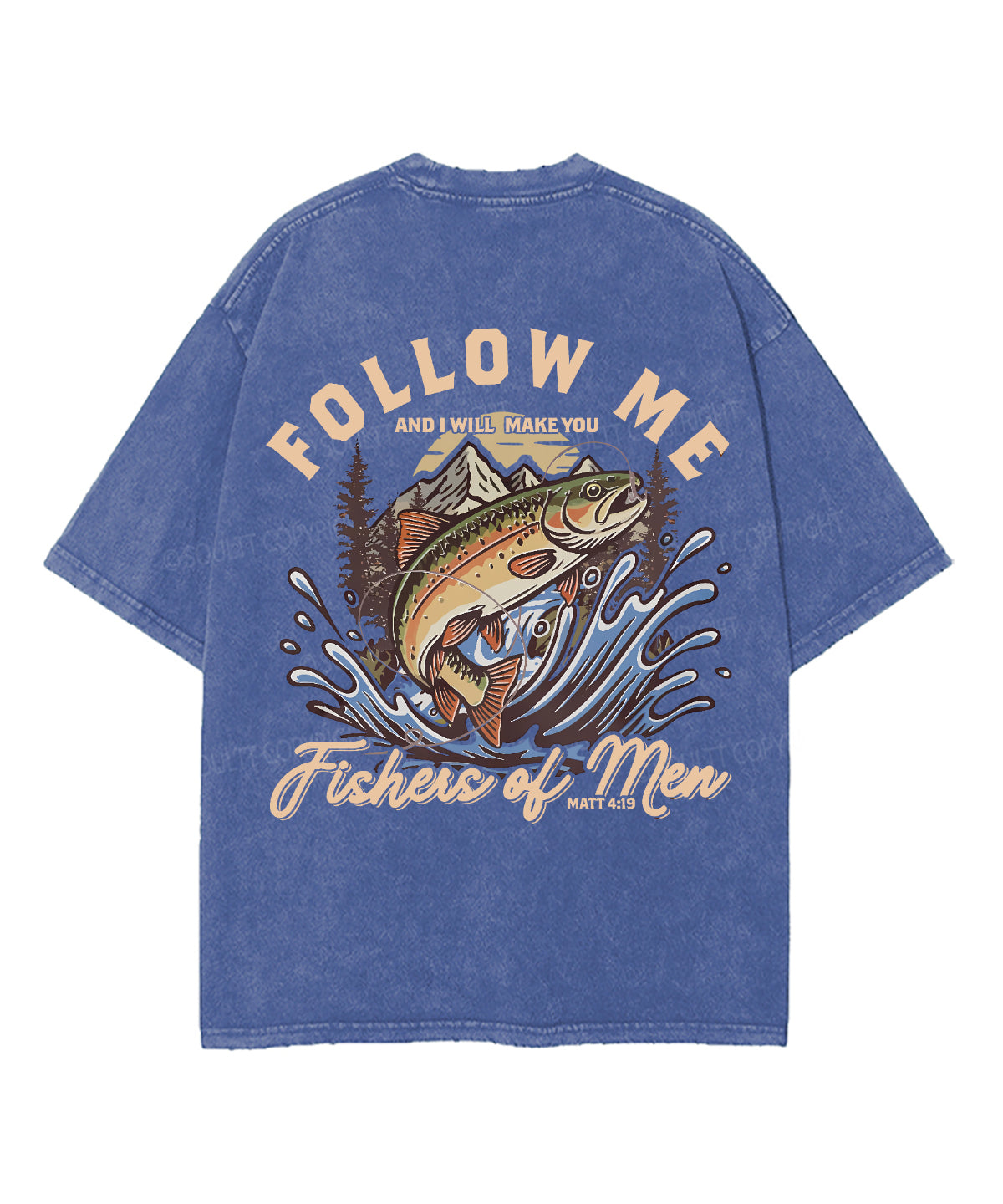 Fishers Of Men Double Sided Unisex Washed Christian T-shirt