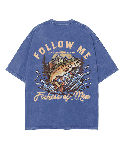 Fishers Of Men Double Sided Unisex Washed Christian T-shirt