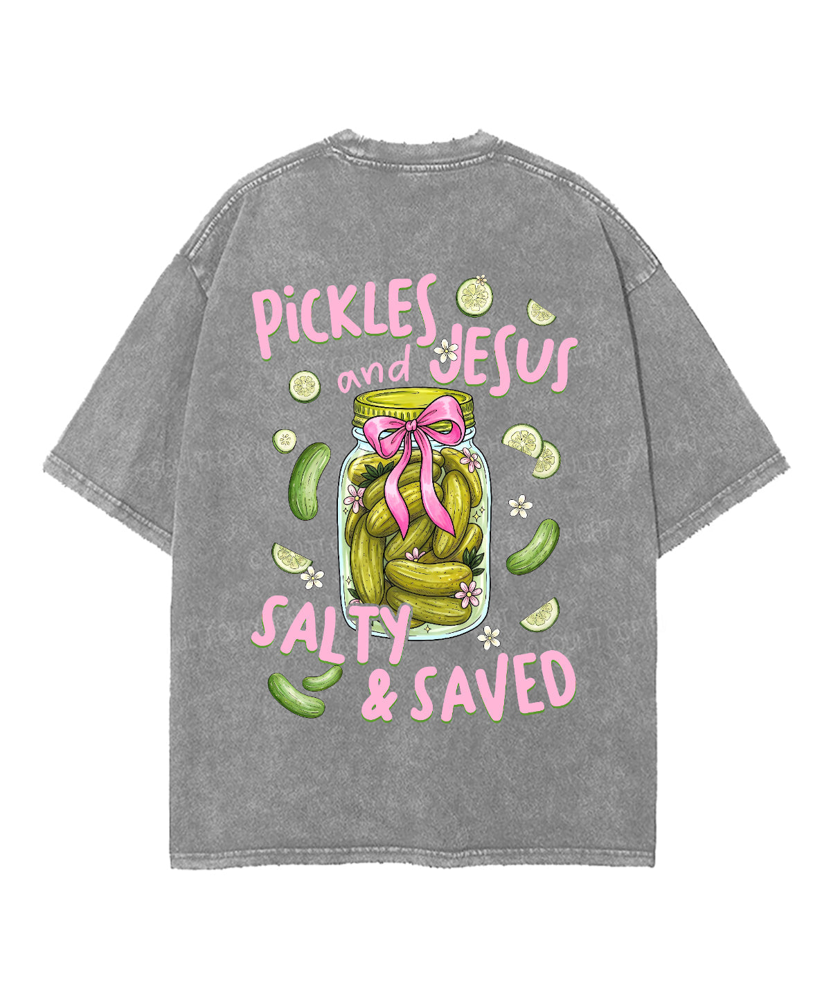 Salty & Saved Double Sided Unisex Washed Christian T-shirt