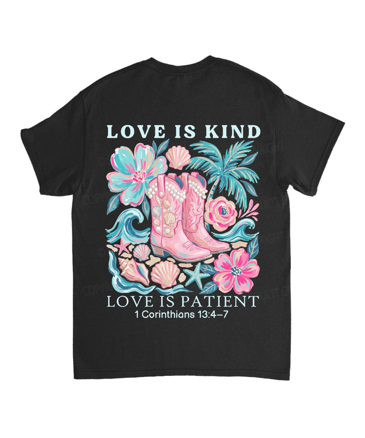 Love Is Kind Double Sided Unisex Cotton Christian T-Shirt
