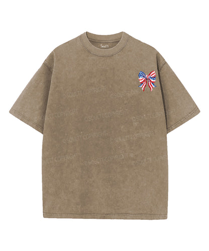God Bless America Double Sided Unisex Washed Christian T-shirt