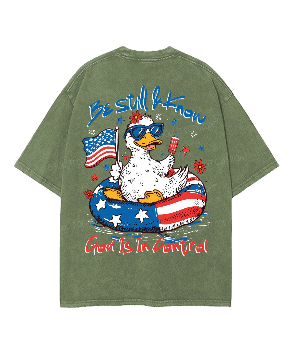 Be Still & Know Double Sided Unisex Washed Christian T-shirt