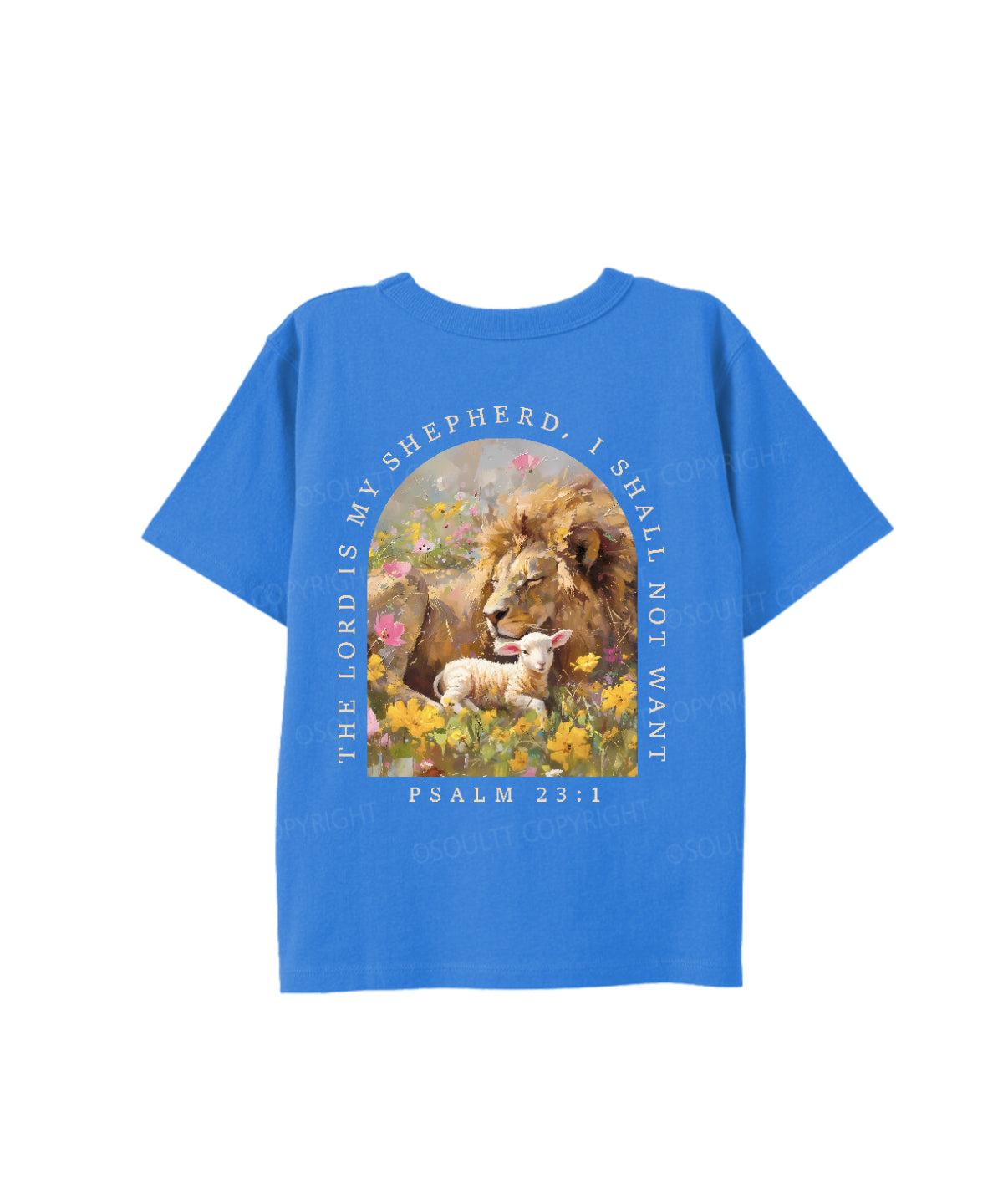 Kids The Lord Is My Shepherd Double Sided Cotton Christian T-shirt
