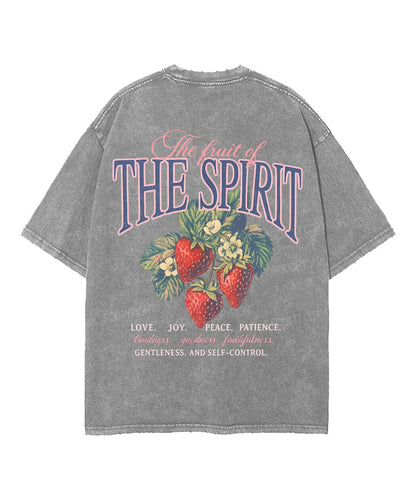 Fruit Of The Spirit Double Sided Unisex Washed Christian T-shirt
