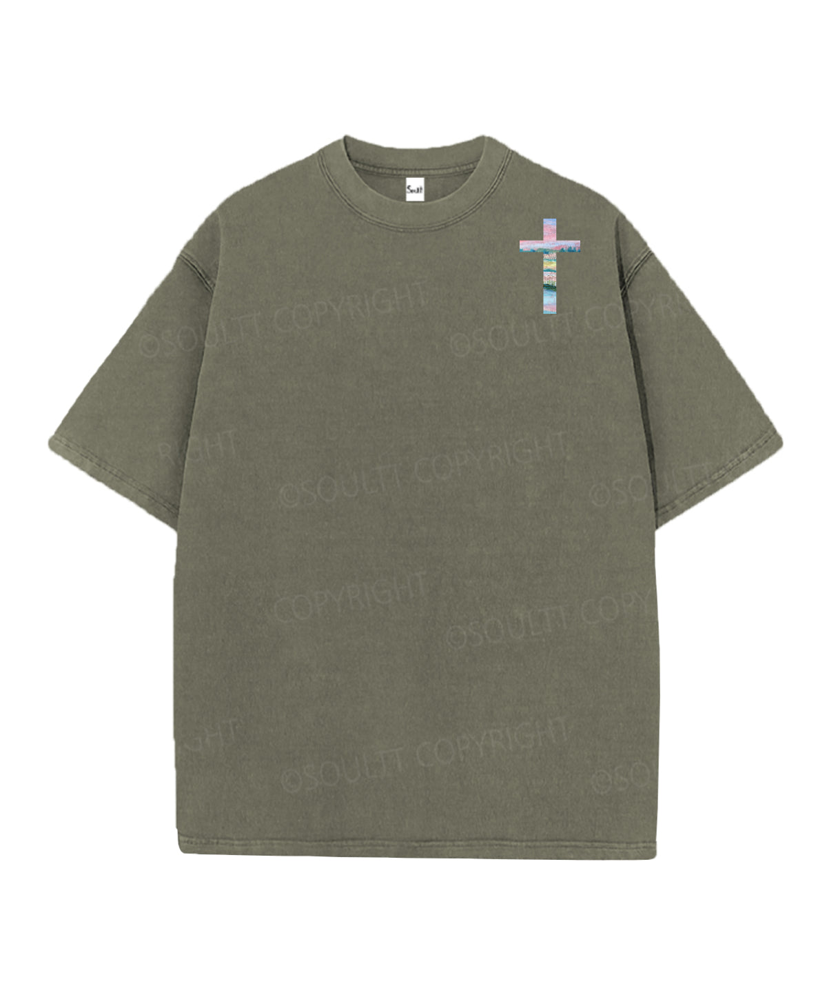 He Heals The Brokenhearted Double Sided Unisex Christian Washed T-Shirt & Shorts