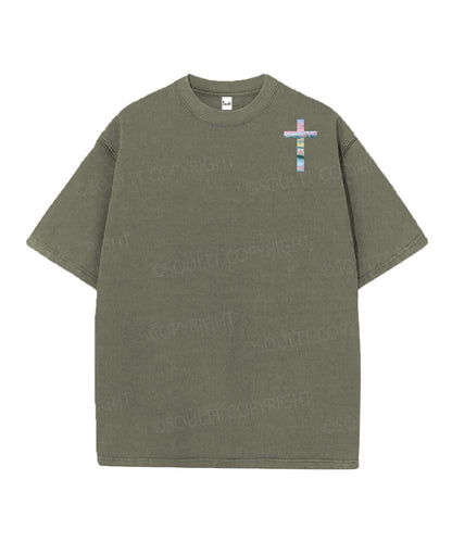 He Heals The Brokenhearted Double Sided Unisex Christian Washed T-Shirt & Shorts