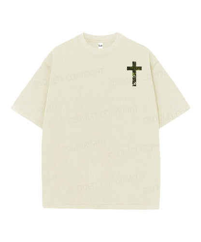 Rooted In Christ Double Sided Unisex Christian Washed T-Shirt & Shorts